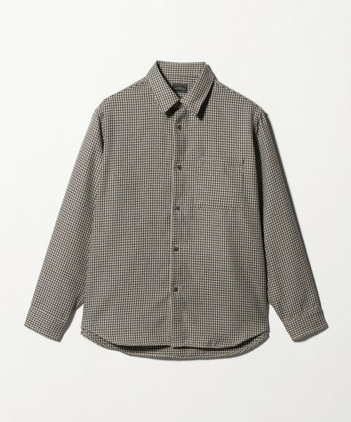 green label relaxing/グリーンレーベル リラクシング ブークレ チェック ジャストルーズ シャツ MD. BROWN S green label relaxing/グリーンレーベル リラクシング ブークレ チェック ジャストルーズ シャツ MD. BROWN S