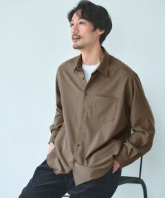 green label relaxing / グリーンレーベル リラクシング シャツ・ブラウス | TRフラノ ジャストルーズ レギュラーカラー シャツ -ストレッチ-