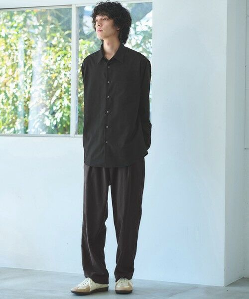 green label relaxing / グリーンレーベル リラクシング シャツ・ブラウス | TRフラノ ジャストルーズ レギュラーカラー シャツ -ストレッチ- | 詳細1