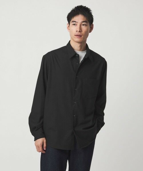 green label relaxing / グリーンレーベル リラクシング シャツ・ブラウス | TRフラノ ジャストルーズ レギュラーカラー シャツ -ストレッチ- | 詳細2