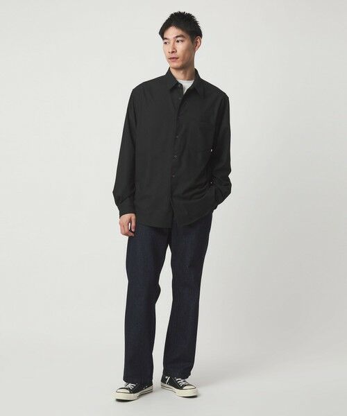 green label relaxing / グリーンレーベル リラクシング シャツ・ブラウス | TRフラノ ジャストルーズ レギュラーカラー シャツ -ストレッチ- | 詳細3