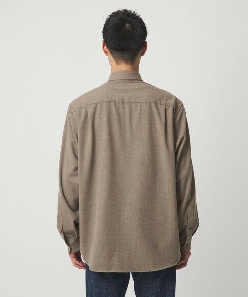 green label relaxing / グリーンレーベル リラクシング シャツ・ブラウス | TRフラノ ジャストルーズ レギュラーカラー シャツ -ストレッチ- | 詳細13