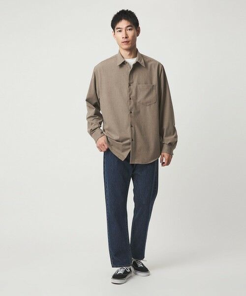 green label relaxing / グリーンレーベル リラクシング シャツ・ブラウス | TRフラノ ジャストルーズ レギュラーカラー シャツ -ストレッチ- | 詳細10