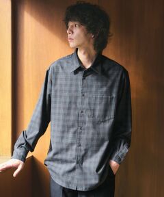 green label relaxing / グリーンレーベル リラクシング シャツ・ブラウス | TRフラノ パターン ジャストルーズ レギュラーカラー シャツ