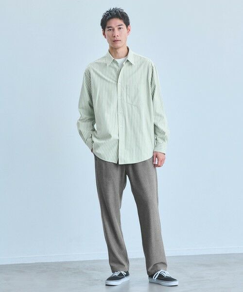 green label relaxing / グリーンレーベル リラクシング シャツ・ブラウス | TRフラノ パターン ジャストルーズ レギュラーカラー シャツ | 詳細1