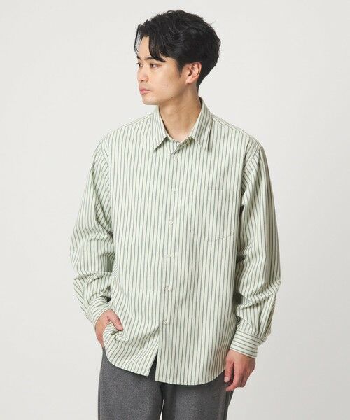 green label relaxing / グリーンレーベル リラクシング シャツ・ブラウス | TRフラノ パターン ジャストルーズ レギュラーカラー シャツ | 詳細2