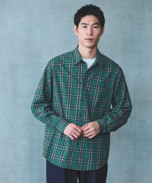 green label relaxing/グリーンレーベル リラクシング TRフラノ パターン ジャストルーズ レギュラーカラー シャツ KELLY M green label relaxing/グリーンレーベル リラクシング TRフラノ パターン ジャストルーズ レギュラーカラー シャツ KELLY M