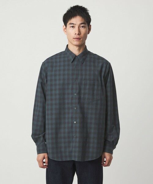 green label relaxing / グリーンレーベル リラクシング シャツ・ブラウス | TRフラノ パターン ジャストルーズ レギュラーカラー シャツ | 詳細21