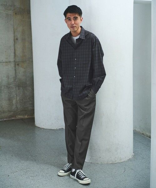 green label relaxing / グリーンレーベル リラクシング シャツ・ブラウス | TRフラノ パターン ジャストルーズ レギュラーカラー シャツ | 詳細18