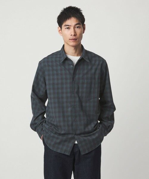 green label relaxing/グリーンレーベル リラクシング TRフラノ パターン ジャストルーズ レギュラーカラー シャツ NAVY XL green label relaxing/グリーンレーベル リラクシング TRフラノ パターン ジャストルーズ レギュラーカラー シャツ NAVY XL