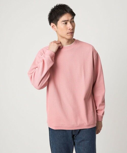 green label relaxing / グリーンレーベル リラクシング カットソー | ウェーブ サーマル クルーネック Tシャツ | 詳細9