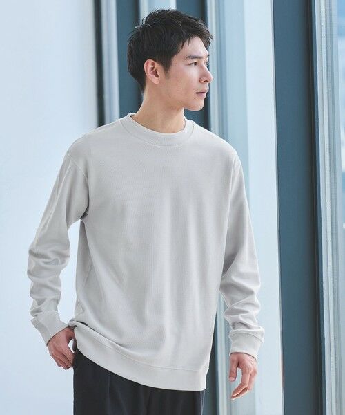 green label relaxing/グリーンレーベル リラクシング ミラノ リブ ダブルフェイス クルーネック カットソー LT. GRAY XL green label relaxing/グリーンレーベル リラクシング ミラノ リブ ダブルフェイス クルーネック カットソー LT. GRAY XL