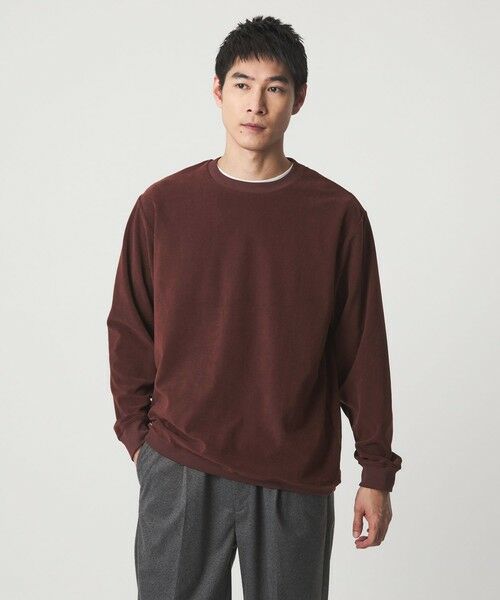 green label relaxing / グリーンレーベル リラクシング カットソー | Z パイル クルーネック カットソー(WINE)