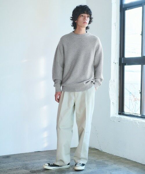 green label relaxing / グリーンレーベル リラクシング ニット・セーター | ハミルトンラム ワイドネック ニット | 詳細5