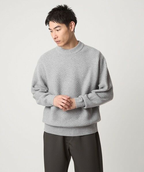 green label relaxing/グリーンレーベル リラクシング ハミルトンラム ワイドネック ニット MD. GRAY XL green label relaxing/グリーンレーベル リラクシング ハミルトンラム ワイドネック ニット MD. GRAY XL