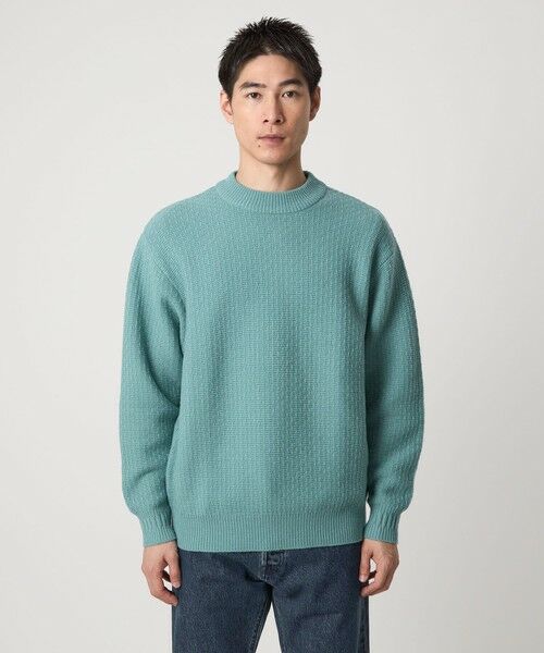 green label relaxing / グリーンレーベル リラクシング ニット・セーター | ハミルトンラム ワイドネック ニット | 詳細10