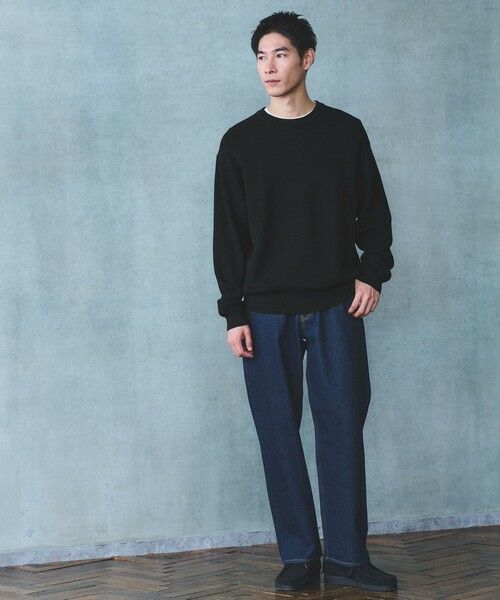 green label relaxing / グリーンレーベル リラクシング ニット・セーター | コットン アゼ クルーネック ニット | 詳細1