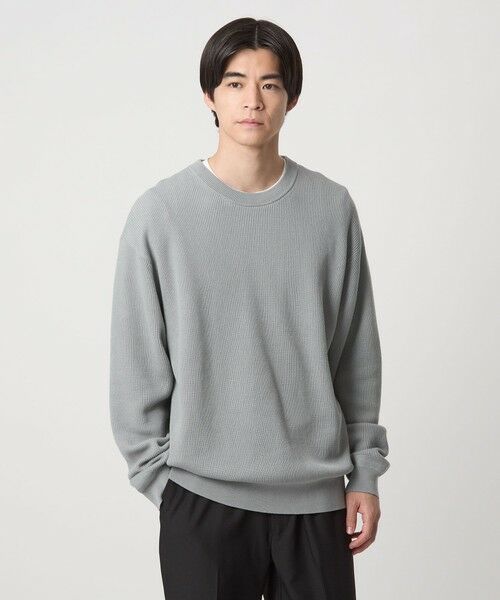 green label relaxing / グリーンレーベル リラクシング ニット・セーター | コットン アゼ クルーネック ニット | 詳細7