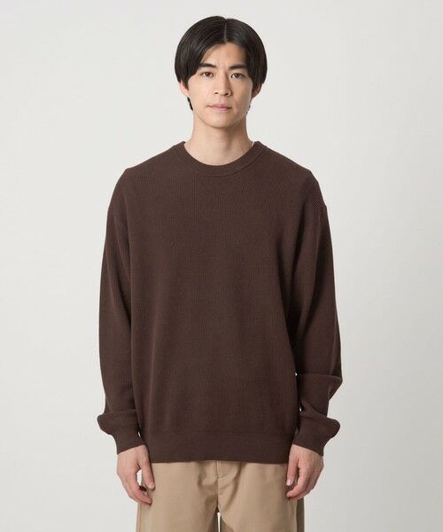 green label relaxing / グリーンレーベル リラクシング ニット・セーター | コットン アゼ クルーネック ニット | 詳細12