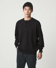 green label relaxing / グリーンレーベル リラクシング ニット・セーター | ダブルフェイス ヘンリーネック ニット