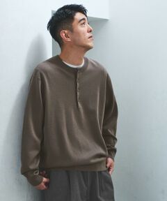 green label relaxing / グリーンレーベル リラクシング ニット・セーター | ダブルフェイス ヘンリーネック ニット