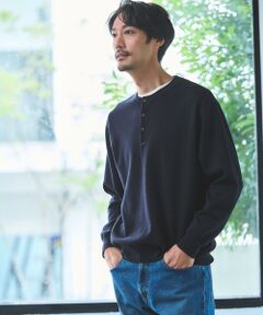 green label relaxing / グリーンレーベル リラクシング ニット・セーター | ダブルフェイス ヘンリーネック ニット