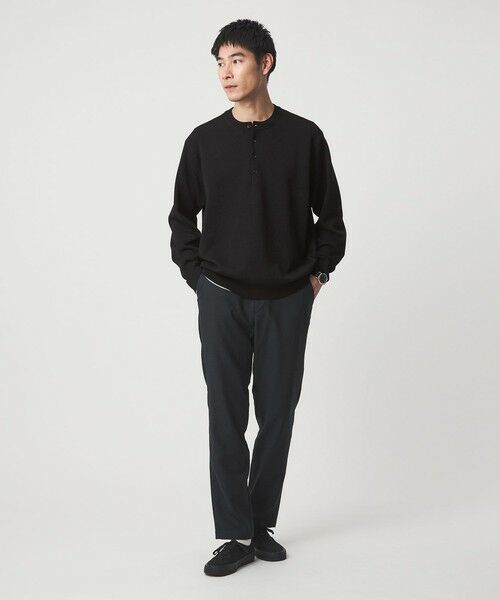 green label relaxing / グリーンレーベル リラクシング ニット・セーター | ダブルフェイス ヘンリーネック ニット | 詳細1