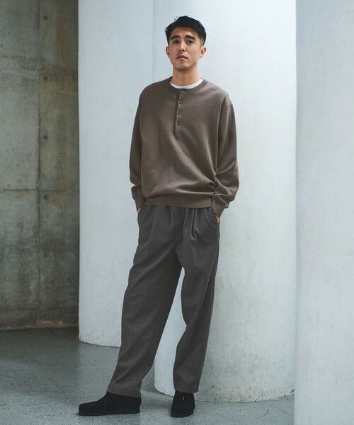 green label relaxing / グリーンレーベル リラクシング ニット・セーター | ダブルフェイス ヘンリーネック ニット | 詳細6