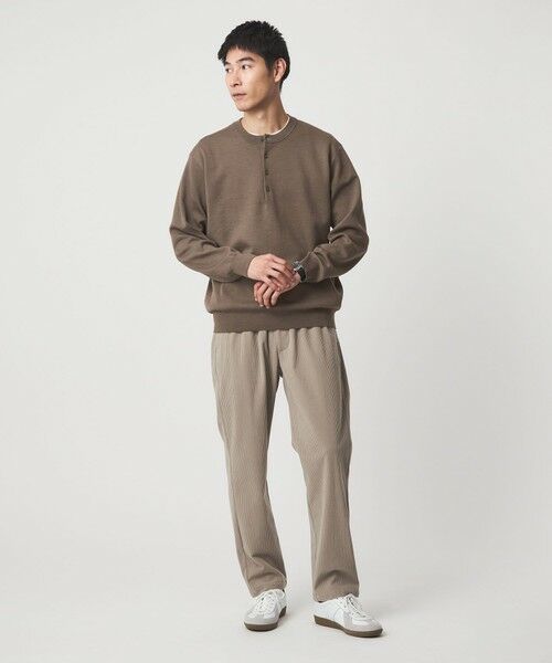 green label relaxing / グリーンレーベル リラクシング ニット・セーター | ダブルフェイス ヘンリーネック ニット | 詳細8