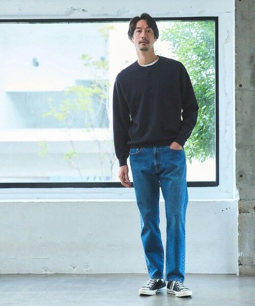 green label relaxing / グリーンレーベル リラクシング ニット・セーター | ダブルフェイス ヘンリーネック ニット | 詳細20