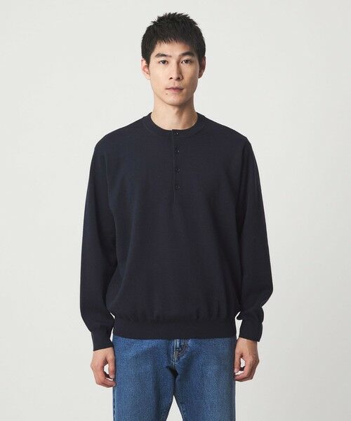 green label relaxing / グリーンレーベル リラクシング ニット・セーター | ダブルフェイス ヘンリーネック ニット | 詳細23