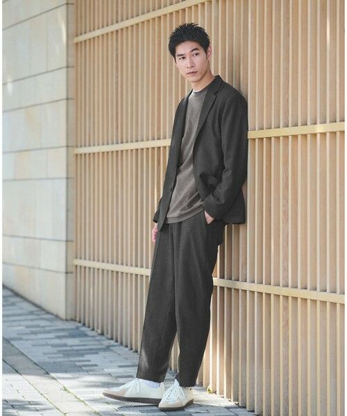 green label relaxing / グリーンレーベル リラクシング その他パンツ | ウォッシャブル フラノ ツイル ワイド ユーティリティパンツ W2 -ストレッチ- | 詳細1