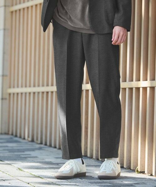 green label relaxing/グリーンレーベル リラクシング ウォッシャブル フラノ ツイル ワイド ユーティリティパンツ W2 -ストレッチ- DK. GRAY L green label relaxing/グリーンレーベル リラクシング ウォッシャブル フラノ ツイル ワイド ユーティリティパンツ W2 -ストレッチ- DK. GRAY L