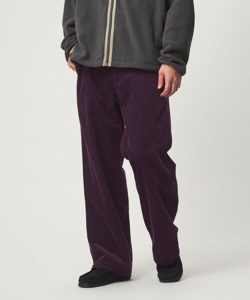 green label relaxing/グリーンレーベル リラクシング 【WEB限定】＜GLR or＞コーデュロイ ストレート パンツ PURPLE L