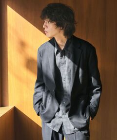 ウォッシャブル フラノ ツイル リラックス ジャケット -ストレッチ-