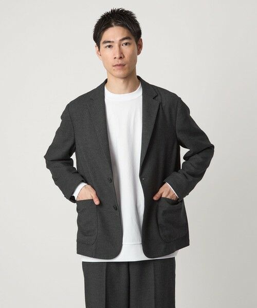 green label relaxing / グリーンレーベル リラクシング テーラードジャケット | ウォッシャブル フラノ ツイル リラックス ジャケット -ストレッチ- | 詳細2