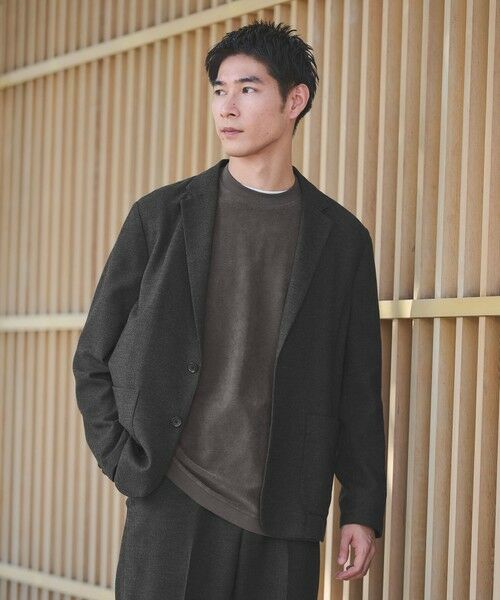 green label relaxing/グリーンレーベル リラクシング ウォッシャブル フラノ ツイル リラックス ジャケット -ストレッチ- DK. GRAY M green label relaxing/グリーンレーベル リラクシング ウォッシャブル フラノ ツイル リラックス ジャケット -ストレッチ- DK. GRAY M