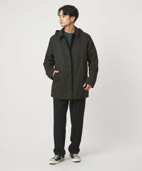 green label relaxing / グリーンレーベル リラクシング ステンカラーコート | ルミレットウール TAION フード バルカラーコート -撥水- | 詳細3