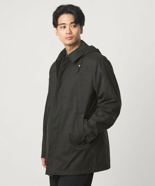 green label relaxing/グリーンレーベル リラクシング ルミレットウール TAION フード バルカラーコート -撥水- DK. GRAY XL green label relaxing/グリーンレーベル リラクシング ルミレットウール TAION フード バルカラーコート -撥水- DK. GRAY XL