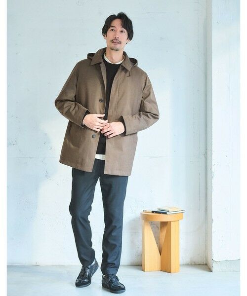 green label relaxing / グリーンレーベル リラクシング ステンカラーコート | ルミレットウール TAION フード バルカラーコート -撥水- | 詳細24