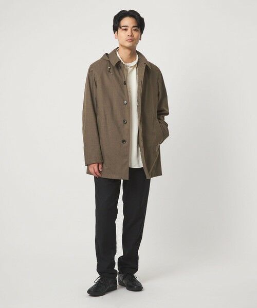 green label relaxing / グリーンレーベル リラクシング ステンカラーコート | ルミレットウール TAION フード バルカラーコート -撥水- | 詳細27