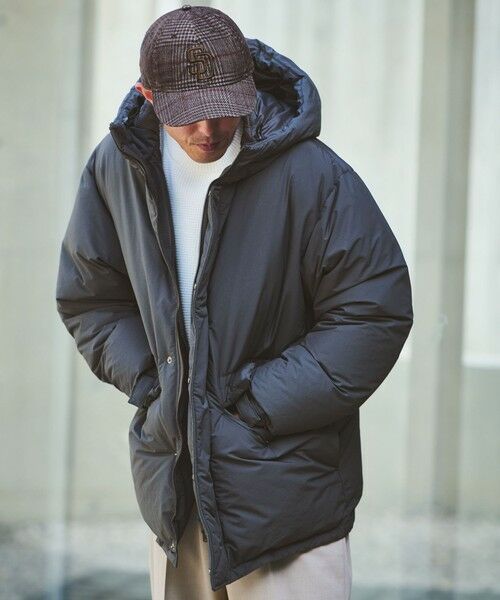 green label relaxing/グリーンレーベル リラクシング DICROS フード ダウン ブルゾン -撥水- DK. GRAY XL green label relaxing/グリーンレーベル リラクシング DICROS フード ダウン ブルゾン -撥水- DK. GRAY XL