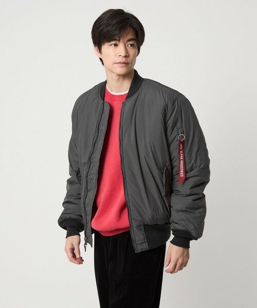 green label relaxing / グリーンレーベル リラクシング ミリタリージャケット・コート | 【別注】＜ALPHA INDUSTRIES＞リバーシブル MA-1 フライトジャケット ブルゾン | 詳細5