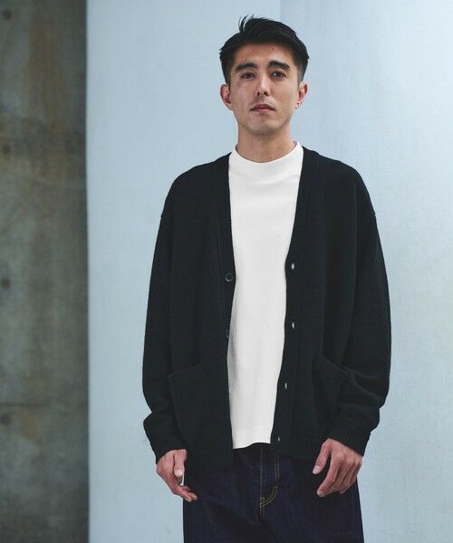 green label relaxing/グリーンレーベル リラクシング ハミルトン ウール ナイロン カーディガン BLACK L green label relaxing/グリーンレーベル リラクシング ハミルトン ウール ナイロン カーディガン BLACK L