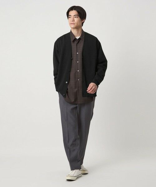 green label relaxing / グリーンレーベル リラクシング カーディガン・ボレロ | ポリエステル ウール ミラノリブ Vネック カーディガン | 詳細1