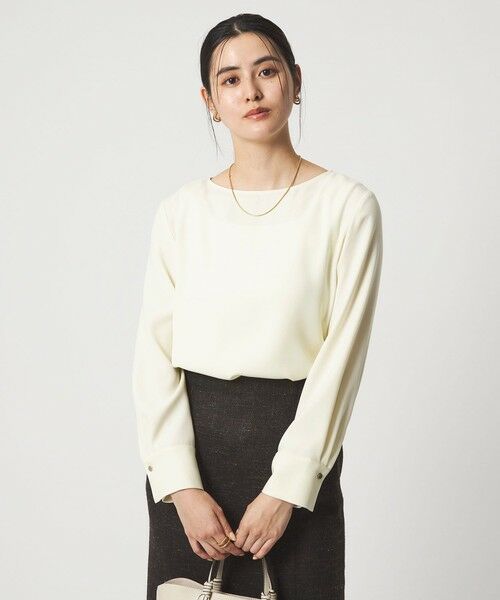 green label relaxing / グリーンレーベル リラクシング シャツ・ブラウス | シンプル クルーネック ブラウス | 詳細1
