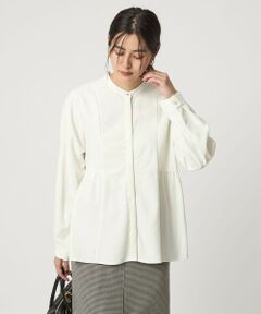 green label relaxing / グリーンレーベル リラクシング シャツ・ブラウス | スタンドカラー ペプラム ブラウス