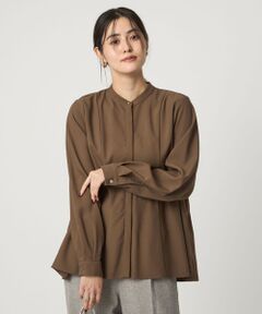 green label relaxing / グリーンレーベル リラクシング シャツ・ブラウス | スタンドカラー ペプラム ブラウス