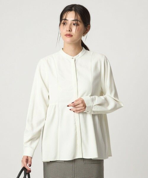 green label relaxing / グリーンレーベル リラクシング シャツ・ブラウス | スタンドカラー ペプラム ブラウス | 詳細2