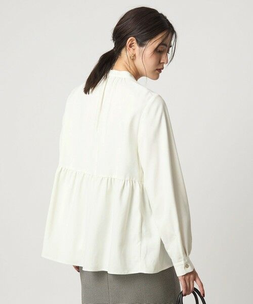 green label relaxing / グリーンレーベル リラクシング シャツ・ブラウス | スタンドカラー ペプラム ブラウス | 詳細3